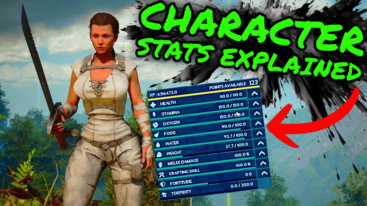 Character Statistics in Ark Survival Ascended Explained!! Hidden STATS, and OP STAT Builds!!