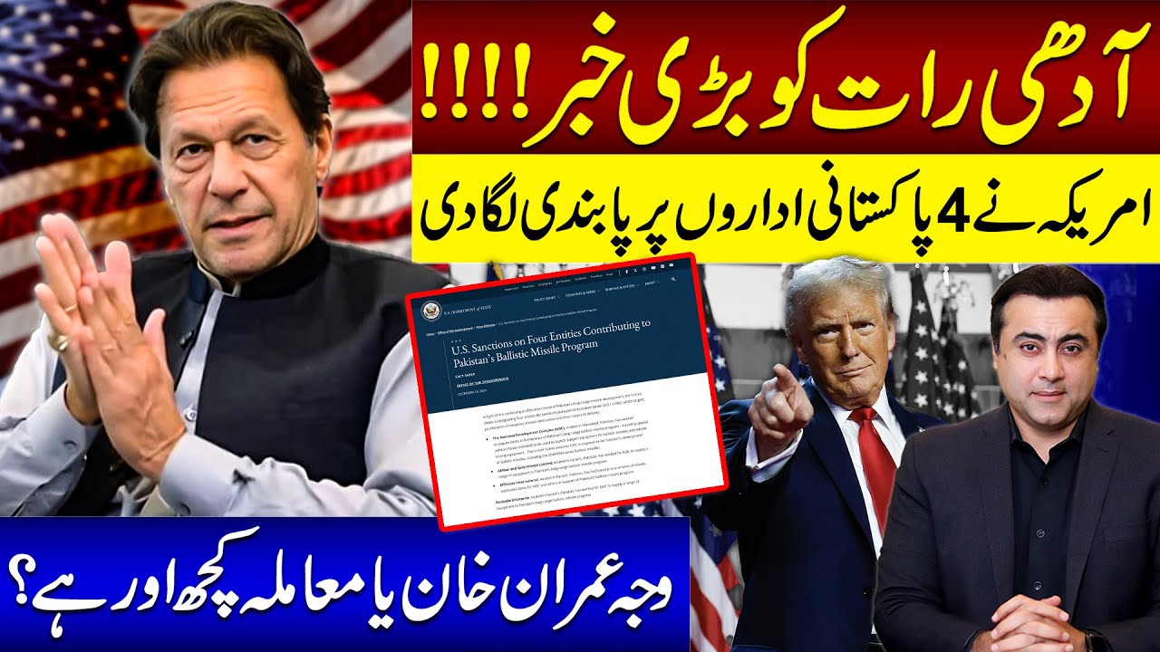 US imposes sanctions on four Pakistani entities | Imran Khan is the reason? | Mansoor Ali Khan