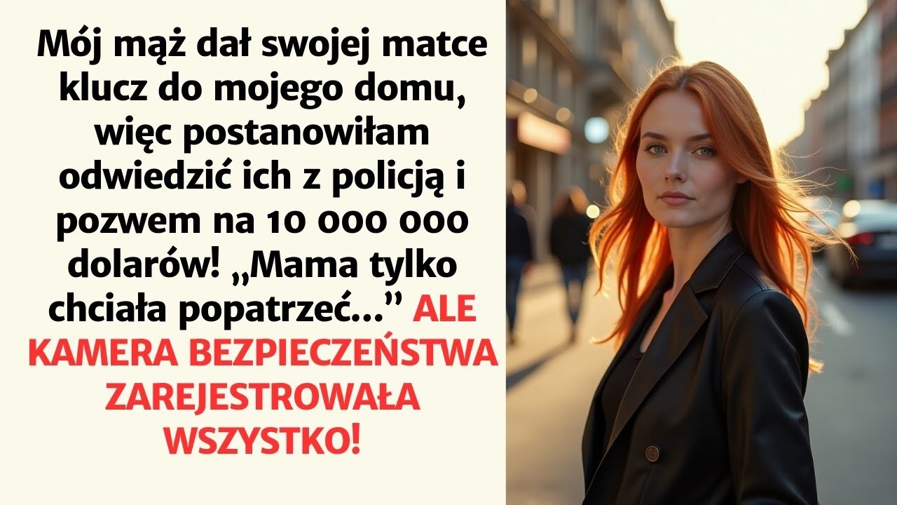 Mój mąż dał swojej matce klucz do mojego domu, więc postanowiłam odwiedzić ich z policją