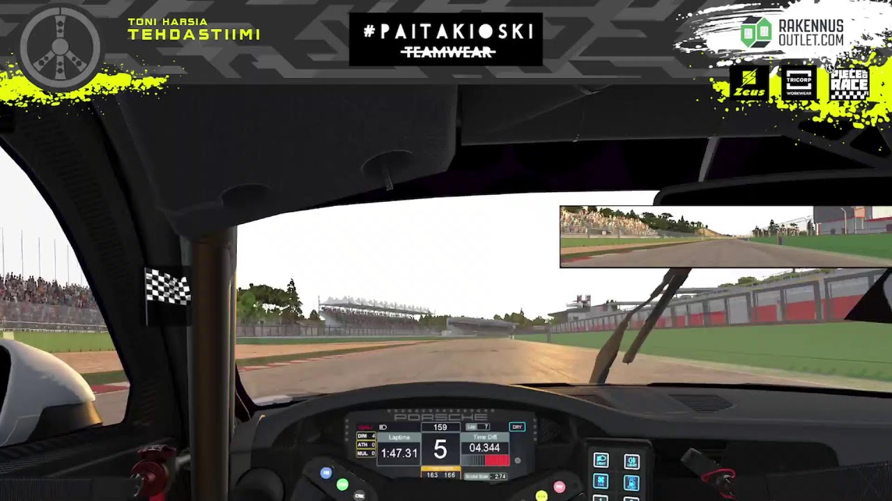 Tehdastiimi el&auml;v&auml;n&auml;. GTFR - der K&ouml;nig der Ferkel Treenikisa Imola  Porsche GT3 Cup