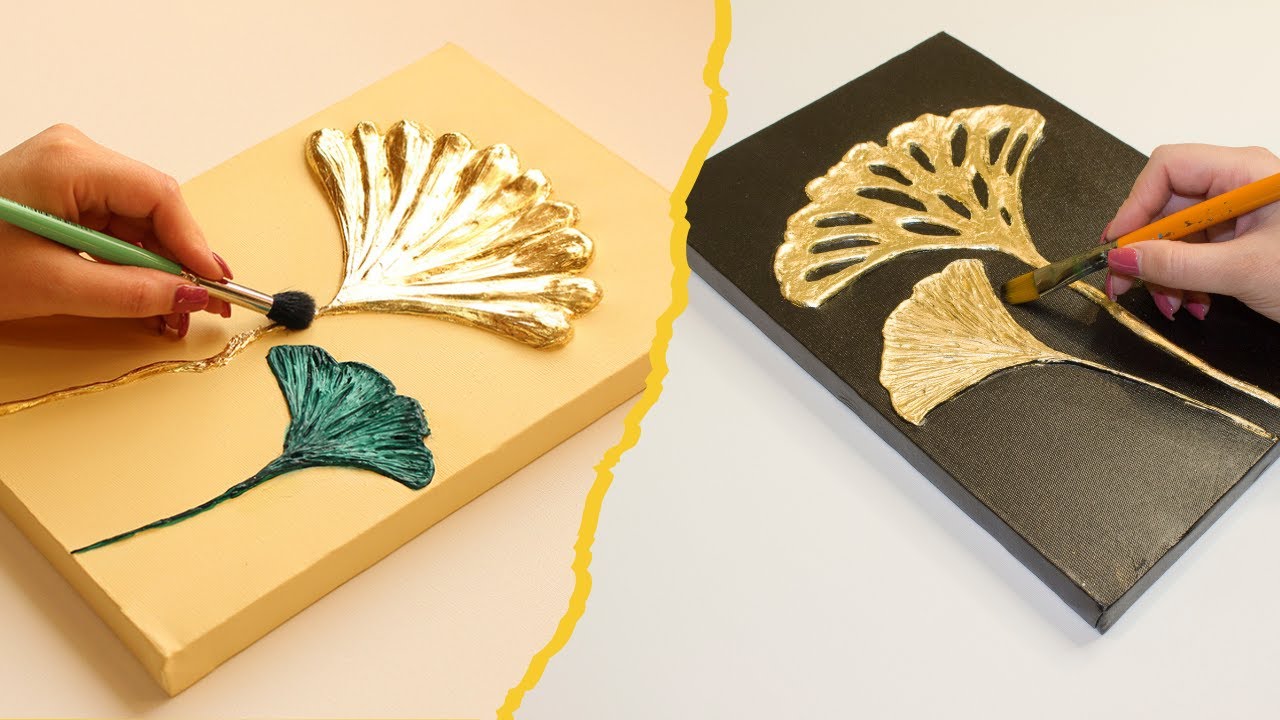 The SECRET to Jaw-Dropping Gold Leaf Art! 🤫 Light or Dark Canvas? The TRUTH Revealed