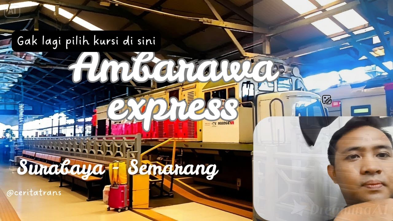 Surabaya ke Semarang Cuma 100K 🚂 Trip Kereta Api Ekonomi Ambarawa express| St. Pasar Turi - Tawang