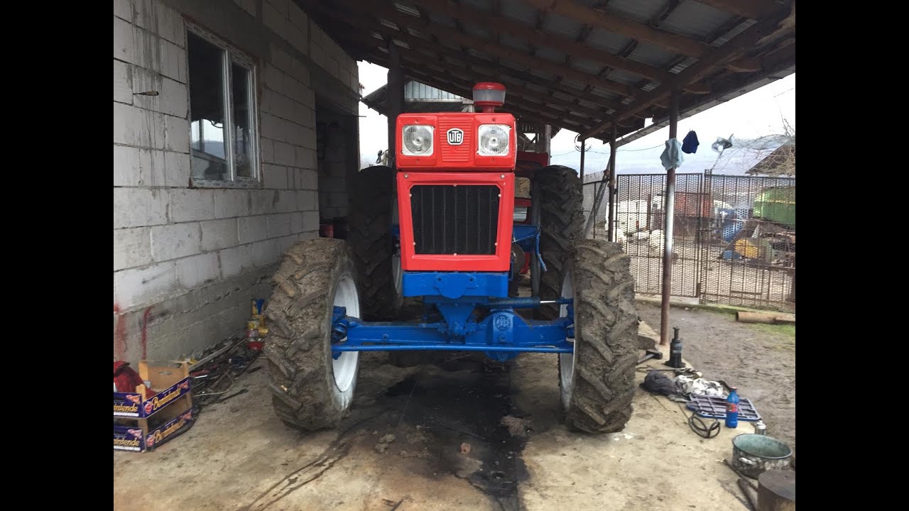 Tractor U650 cu punte ZF si motor saviem. Prima proba.