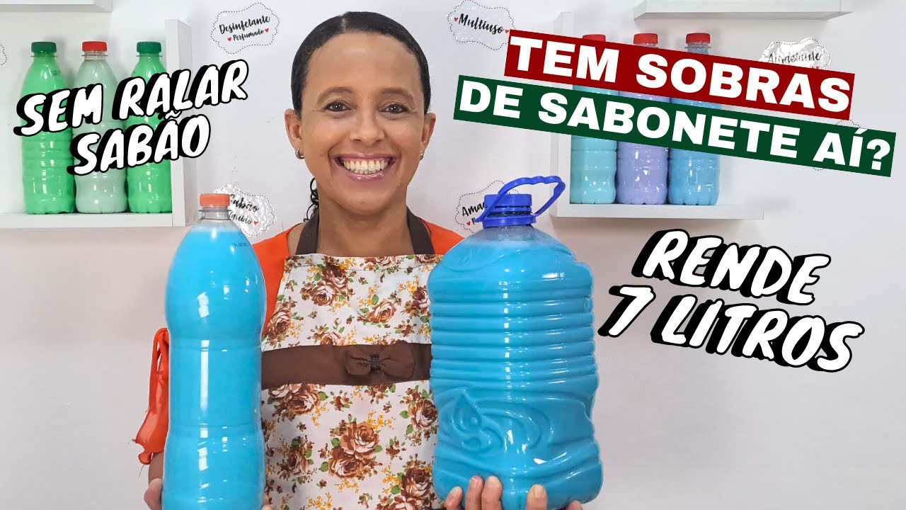 TEM SOBRAS DE SABONETE AÍ?  PARE DE GASTAR FAÇA SABÃO TIPO OMO PARA ROUPAS - MEXEU TÁ PRONTO