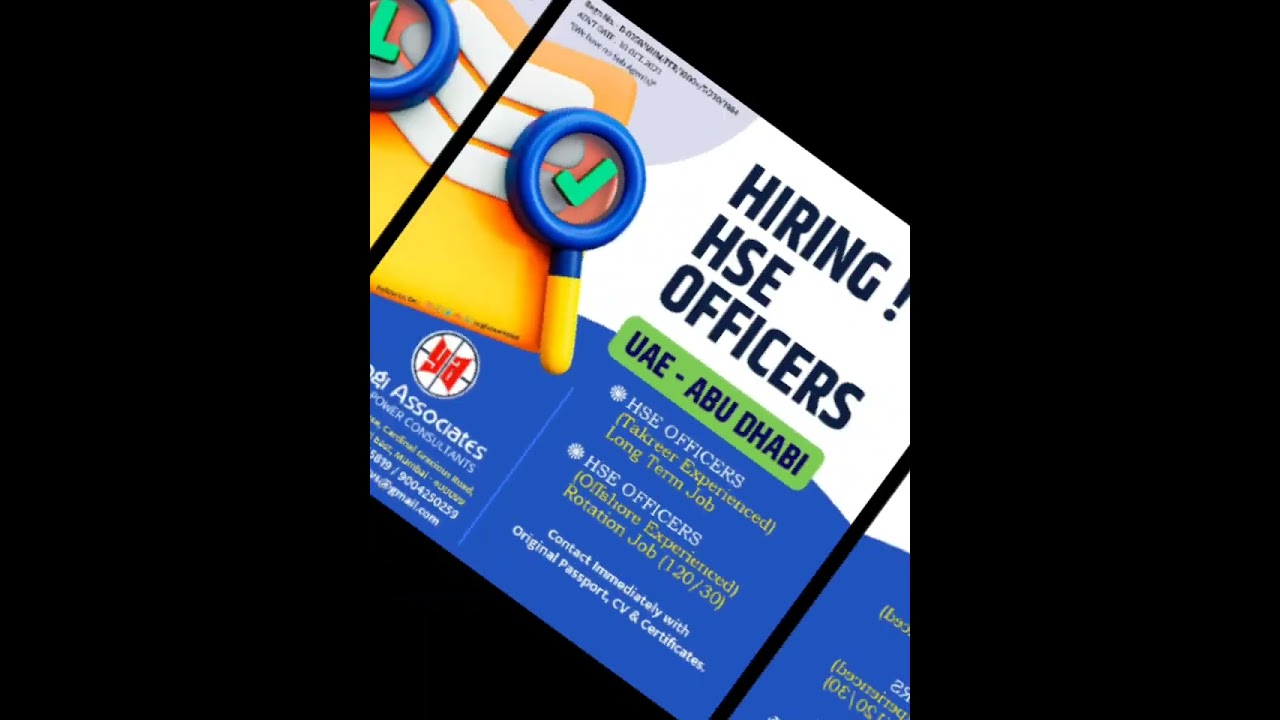 HSE OFFICERS – SAFETY OFFICERS – OFFSHORE ROTATION JOB 120/30 – ONSHORE LONG TERM -