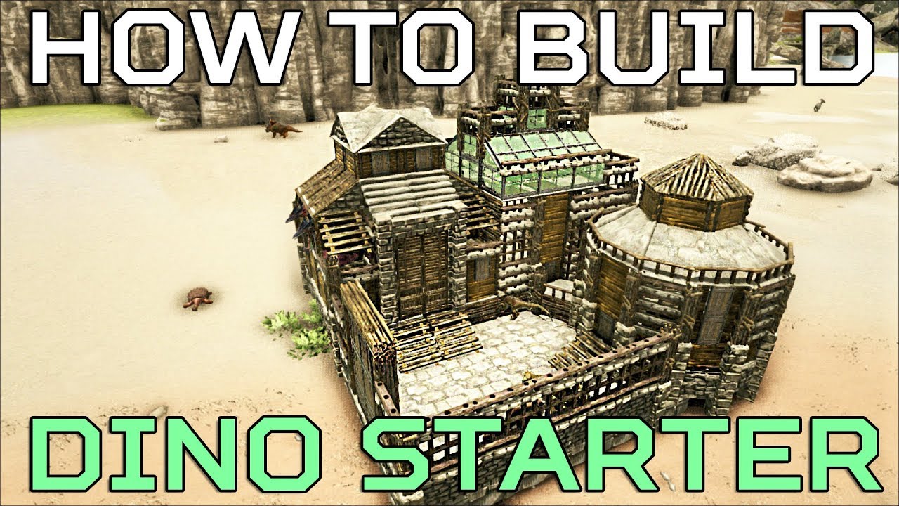 🦄 Dino Starter base HOW TO BUILD Valguero PVE |Ark Survival [NO MODS] (speed build)