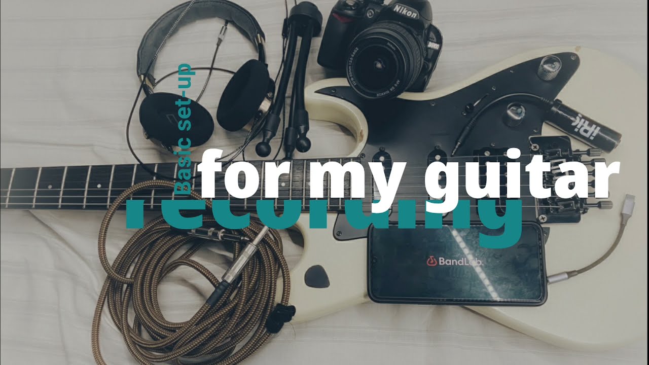 My basic set-up for guitar recording using Bandlab mobile with irig1