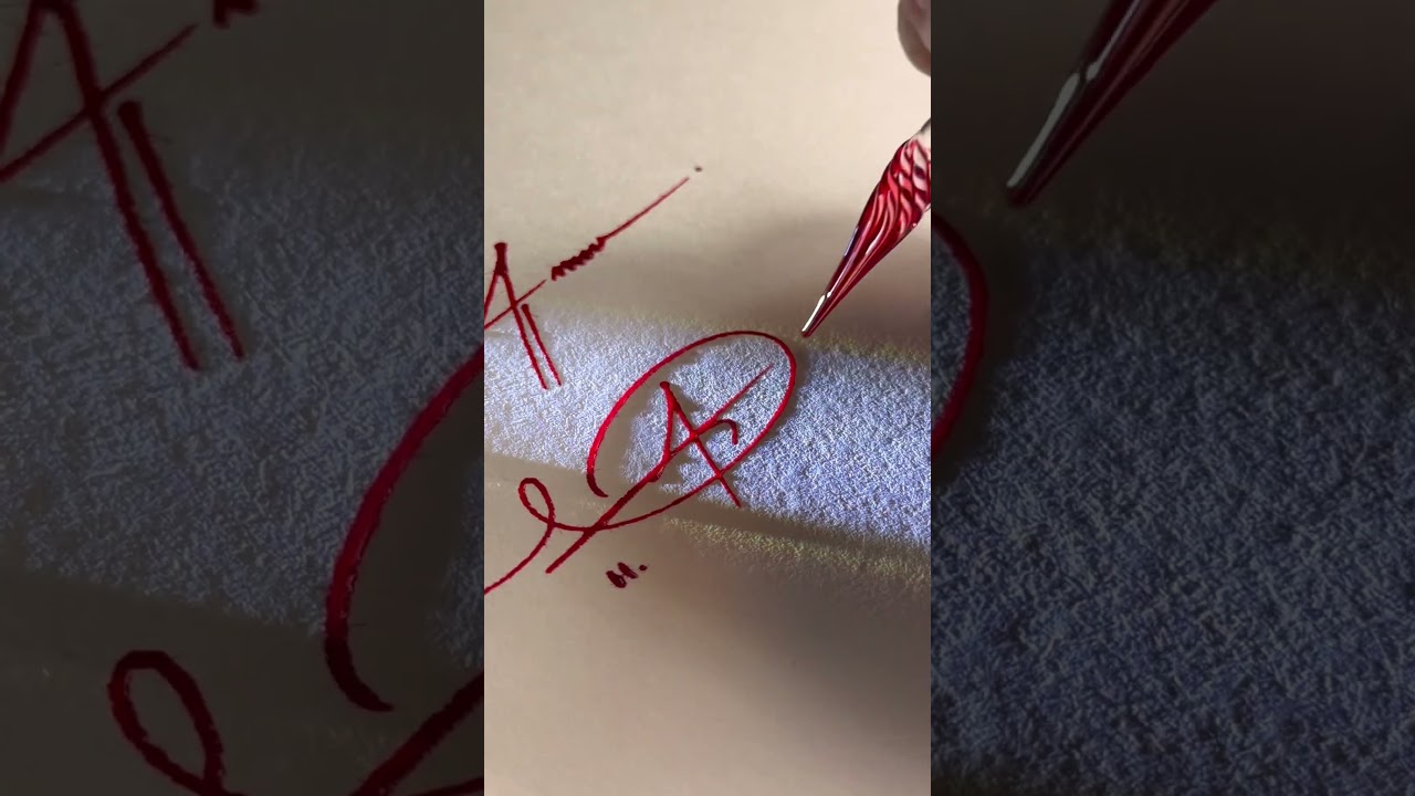 How to sign the letter A? #signature #viral
