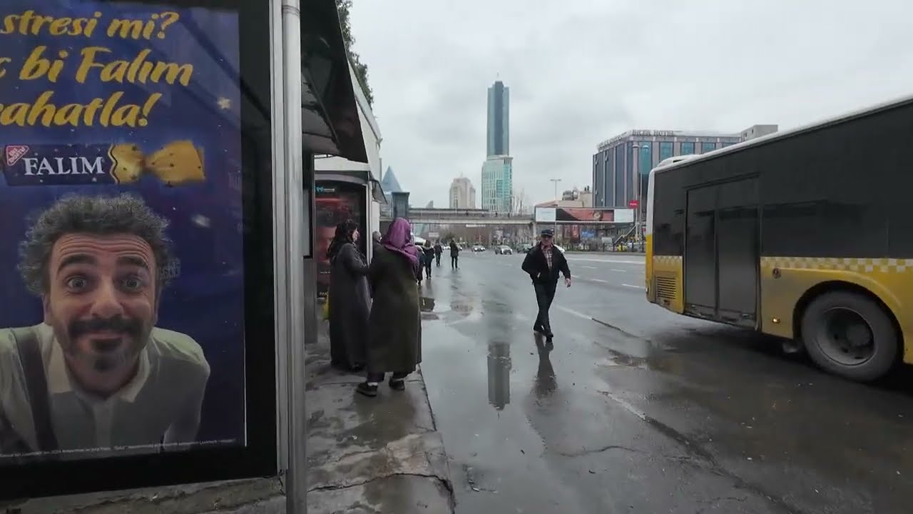 Istanbul Walking Tour - Levent (Büyükdere St) - Financial District 4K