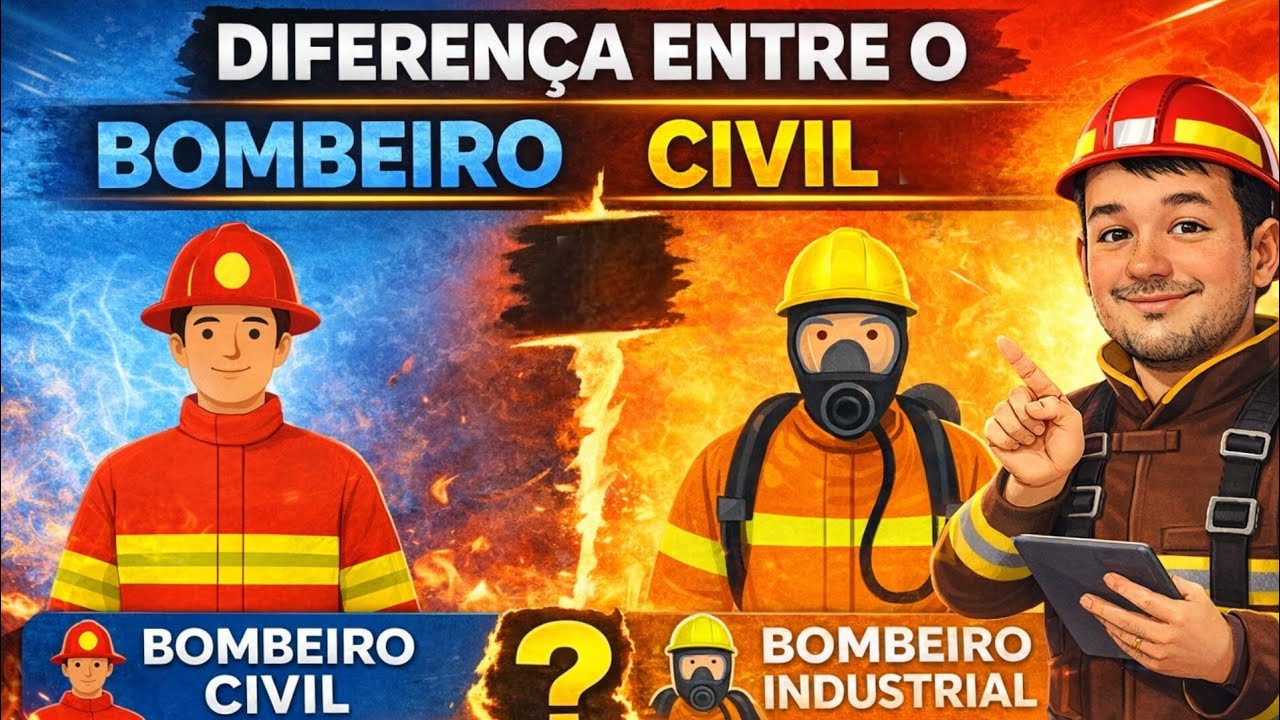 Diferença entre Bombeiro Civil e Bombeiro Industrial