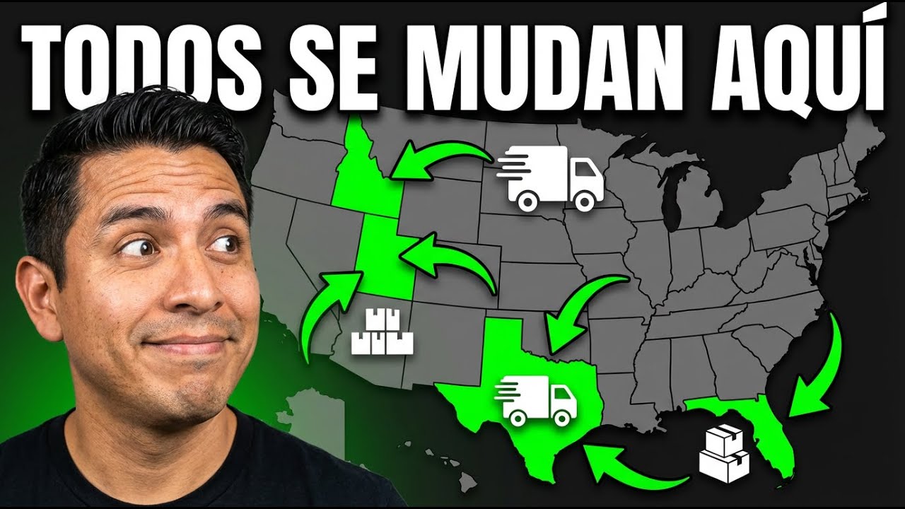 Los 10 estados de ESTADOS UNIDOS donde más GENTE se está MUDANDO