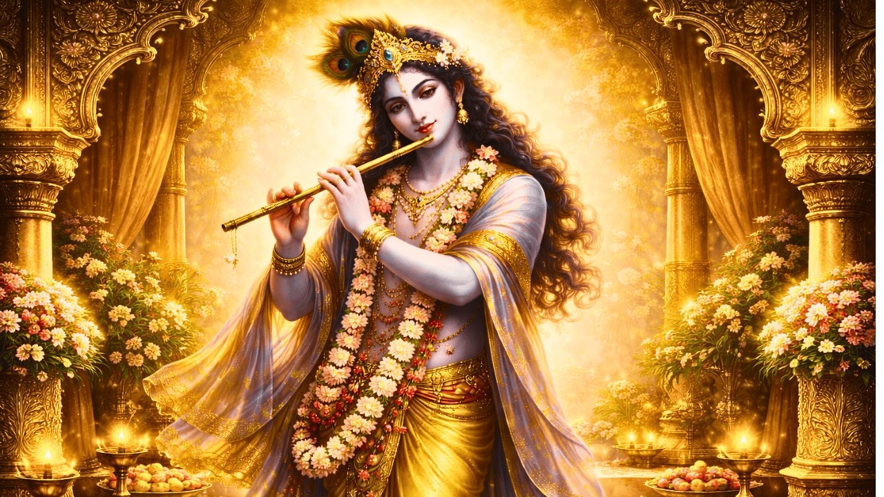 Soulful Krishna Bhajan I सखा बनकर साथ निभाना  I 🦚🌺 Feel the divinity, peace and tranquility