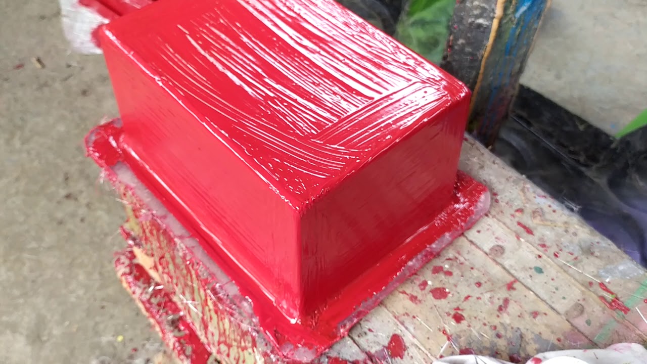 Pembuatan bak kecil fiberglass pesanan customize