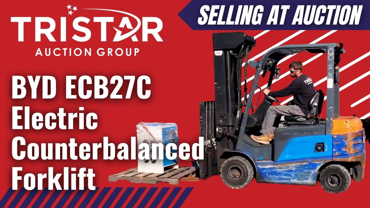 BYD ECB27C Electric Counterbalanced Forklift (8494) - Selling at auction