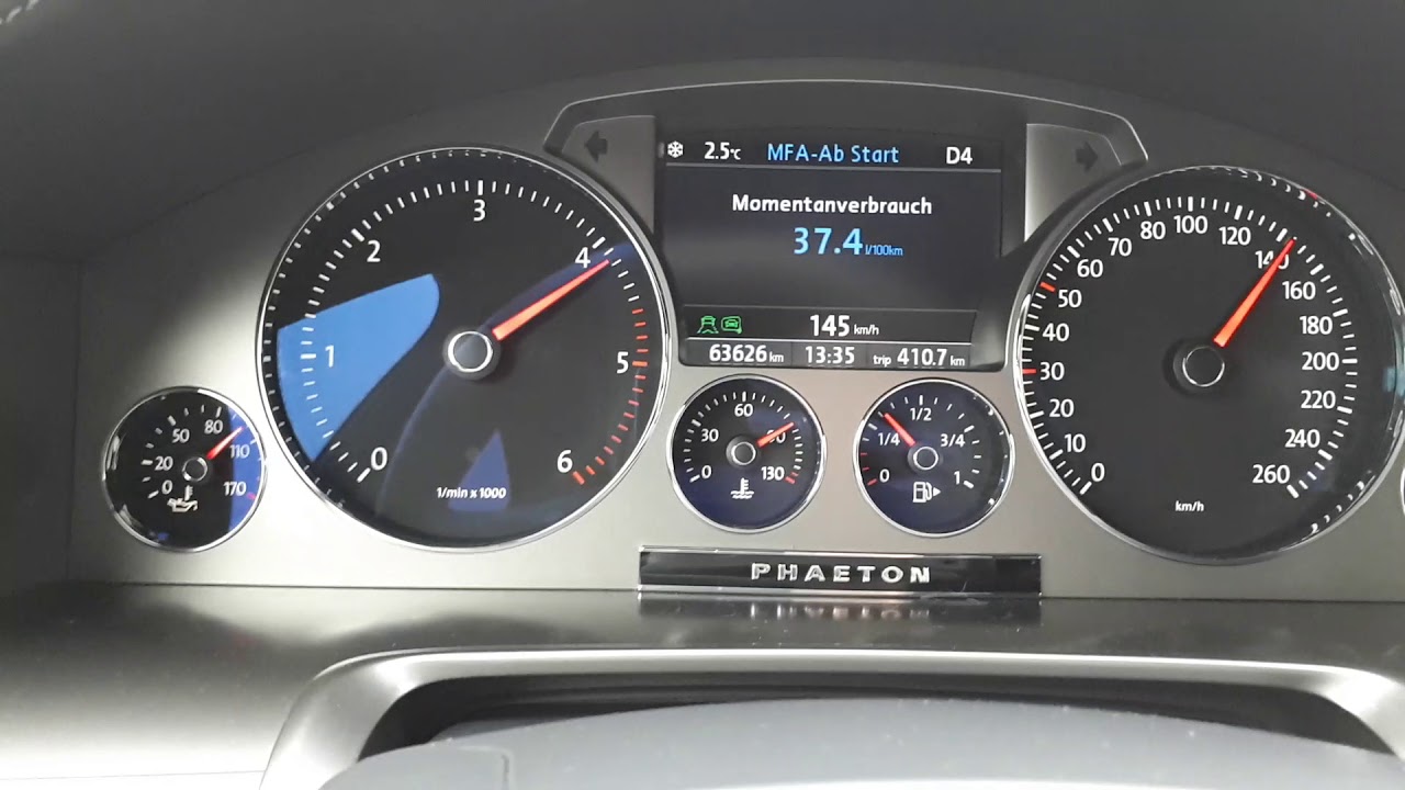Vw Phaeton 3.0 TDI V6 240PS von 100 - 240 kmh