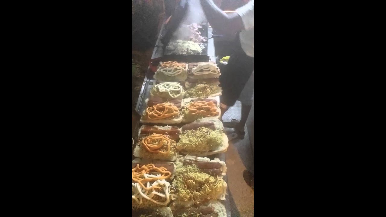 Cachorro quente prensado do Luciano