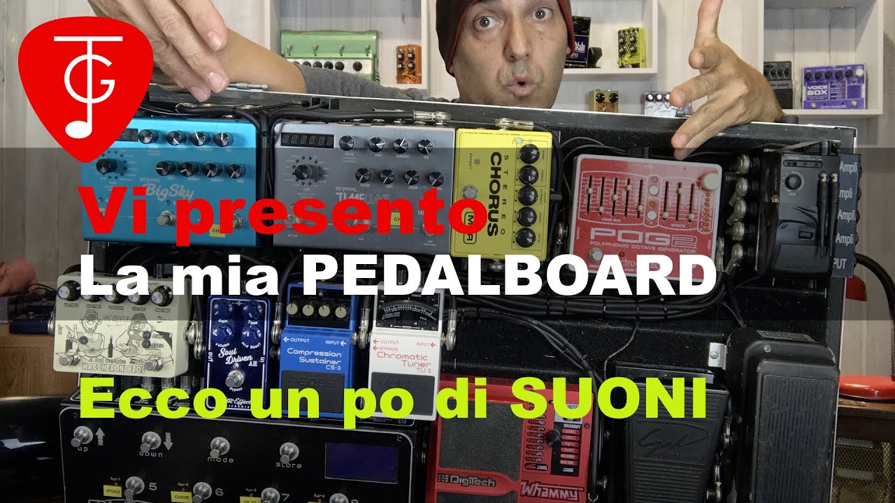 Una pedalboard professionale totalmente programmabile, un mix di pedali analogici e digitali.