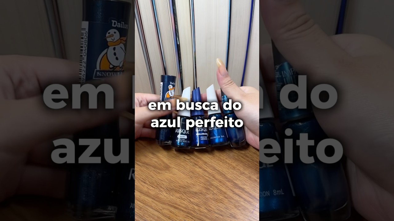 em busca do esmalte azul met&aacute;lico perfeito 😮&zwj;💨 #unhas #esmaltes