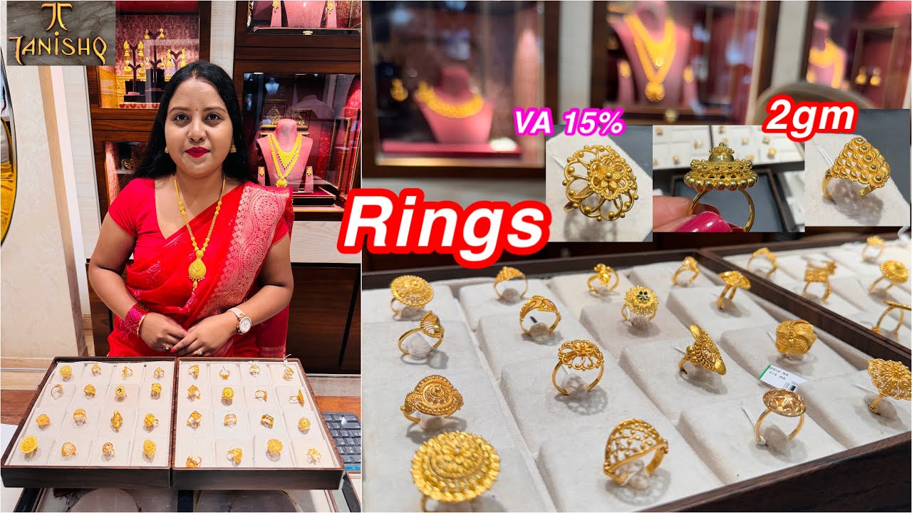 2gm & VA 15% onwards light weight party wear gold ring collections from Tanishq | Gold Rings