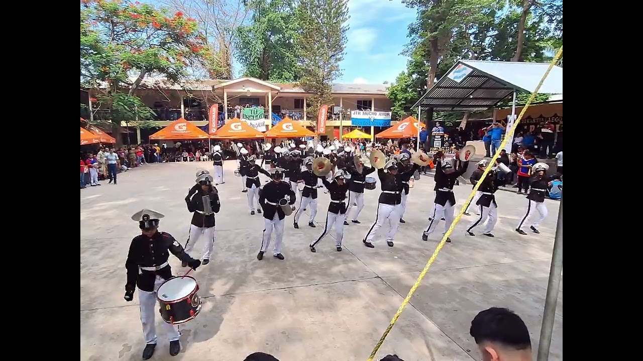 Banda de Guerra I.P.U. // Rutina en cancha de competencias Inst. Patria de la Lima. 2024