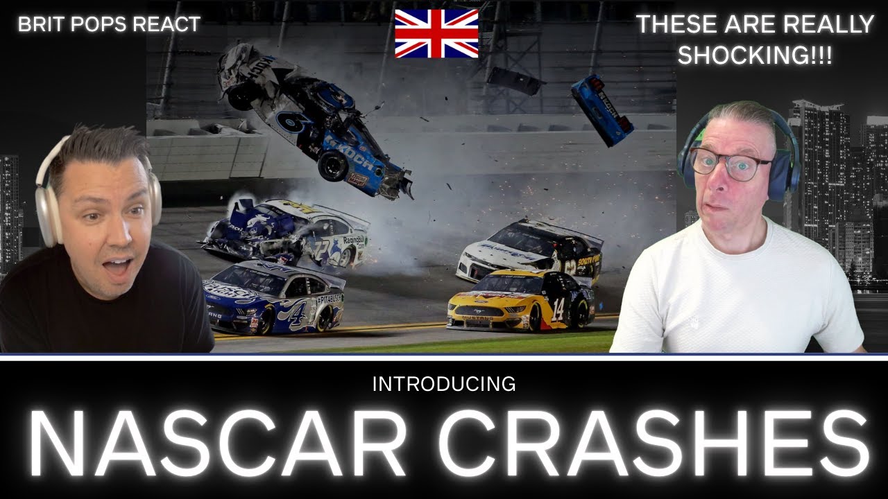 БРИТАНЦЫ РЕАКЦИЯ НА САМЫЕ БЕЗУМНЫЕ АВАРИИ NASCAR (Рекомендуется соблюдать осторожность при просмо...