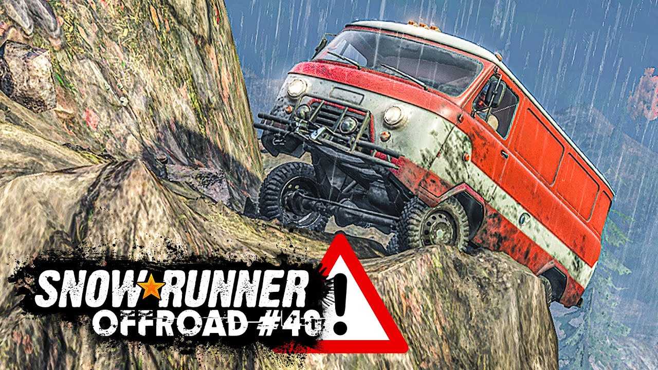 SNOWRUNNER #40: Mit dem Auto auf die Bergspitze: rutscht es ab? | OFFROAD Simulation