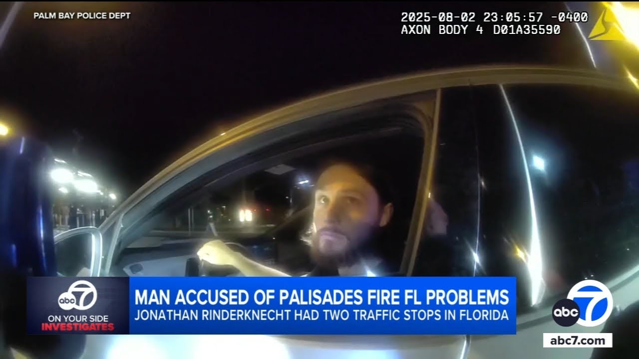 Man accused of causing Palisades Fire seen on bodycam video in 2 interactions with police