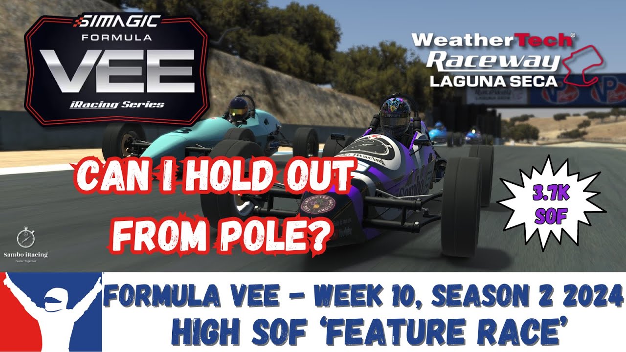 iRacing Formula Vee - Laguna Seca Raceway - High 3.7k SoF Feature Race Of The Week