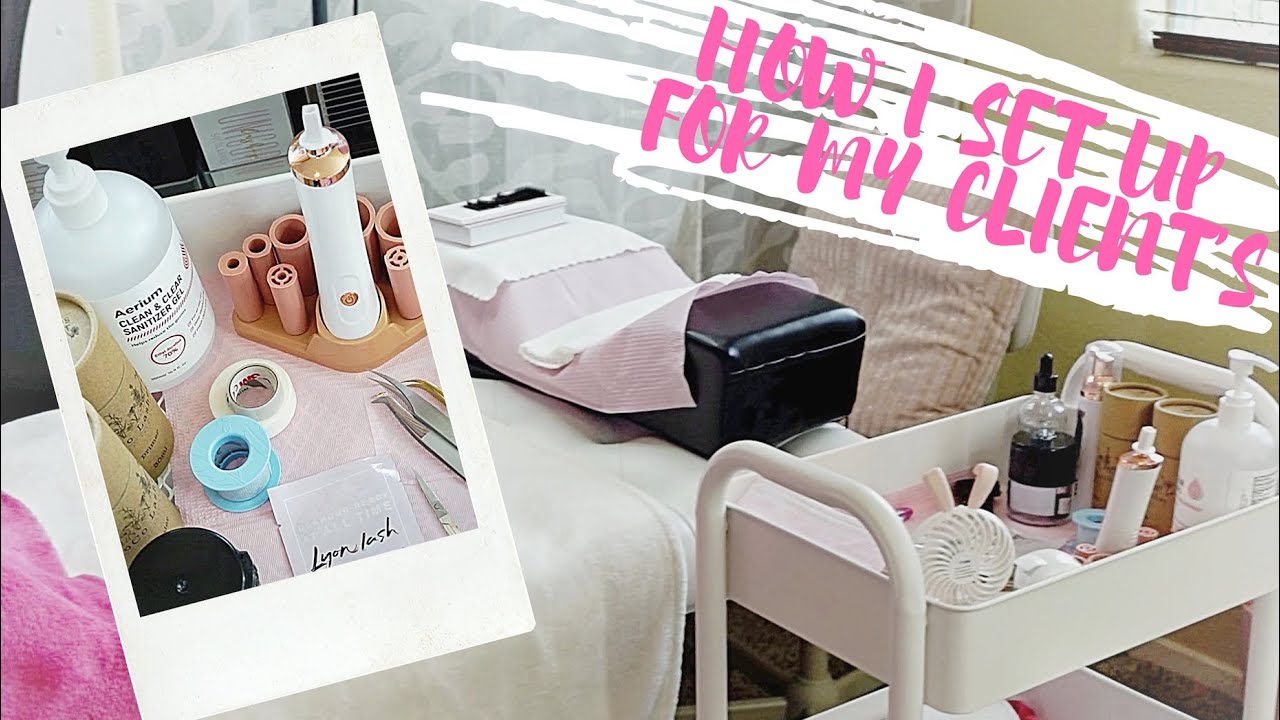 How I Set Up For My Clients || Lash Extensions Cart Set Up