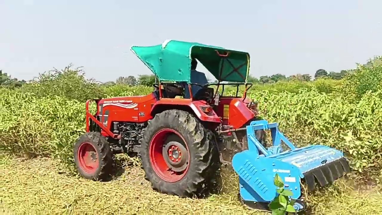 Lemken spinel Mulcher on Mahindra yuvo tech plus 585 4wd tractor @sudarshanmohurle9208 