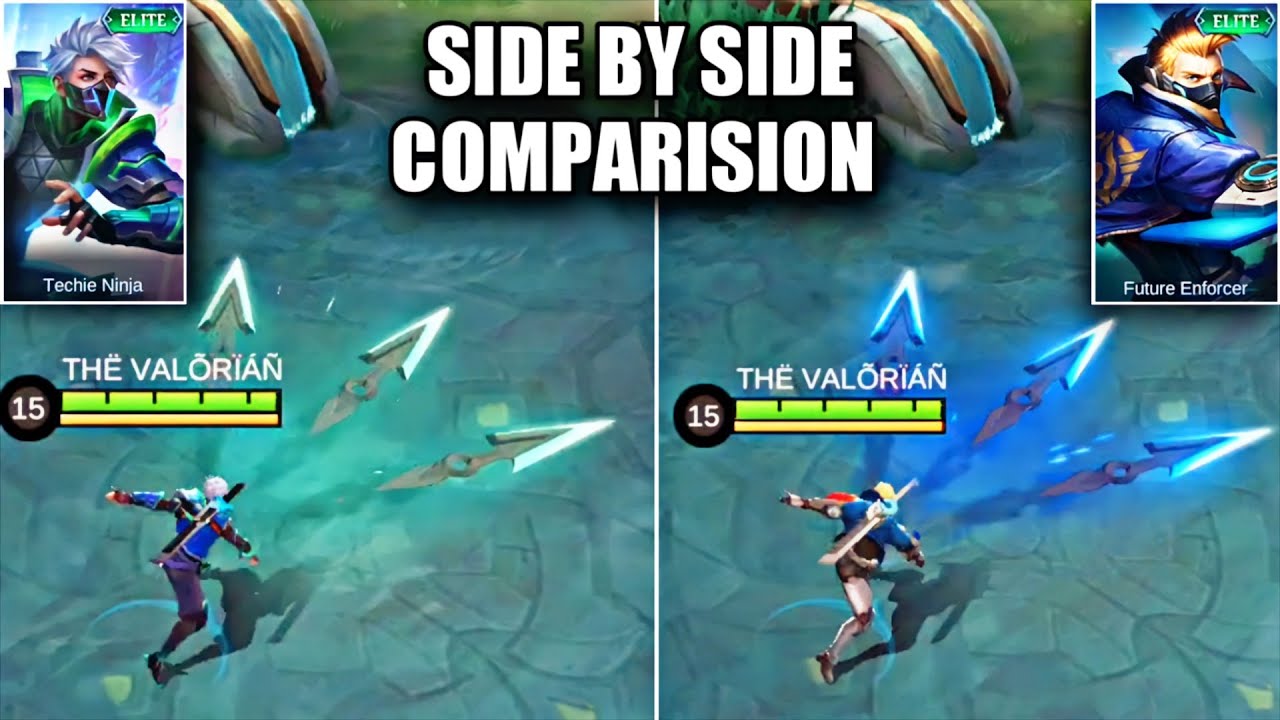 HAYABUSA TECHIE NINJA VS FUTURE ENFORCER SKIN SIDE BY SIDE COMPARISON