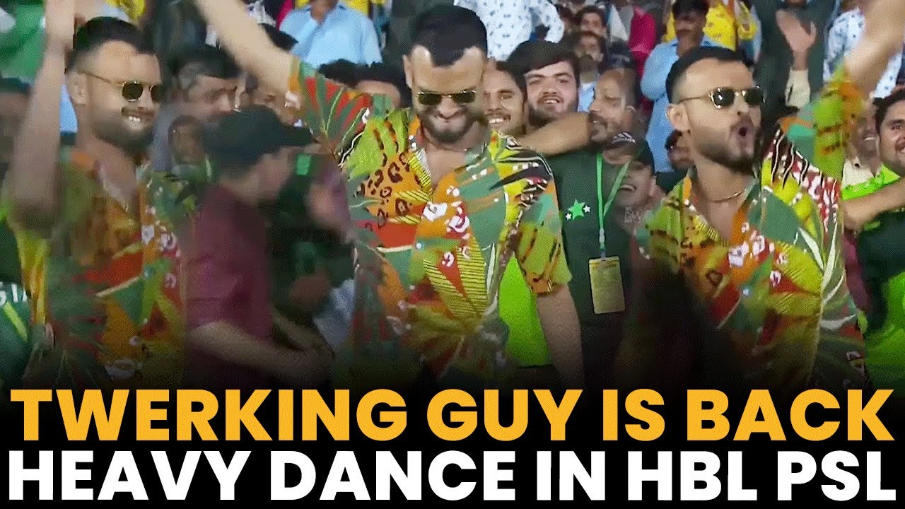 Twerking Guy is Back | Heavy Dance in HBL PSL | Karachi vs Lahore | Match 8 | HBL PSL 8 | MI2A