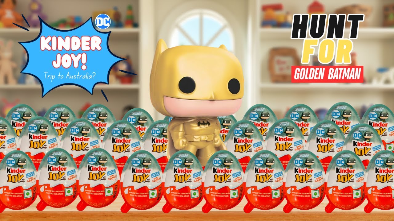 Unboxing New DC Kinder Joy Edition! Golden Batman Found?! | DC Funko Pop Surprise Eggs