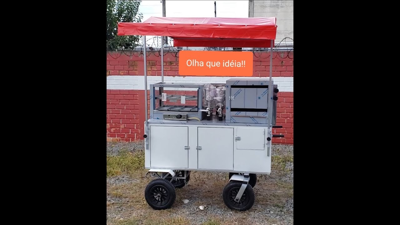Carrinho para Venda de Pizza, minipizza, pão de queijo e assados em Geral