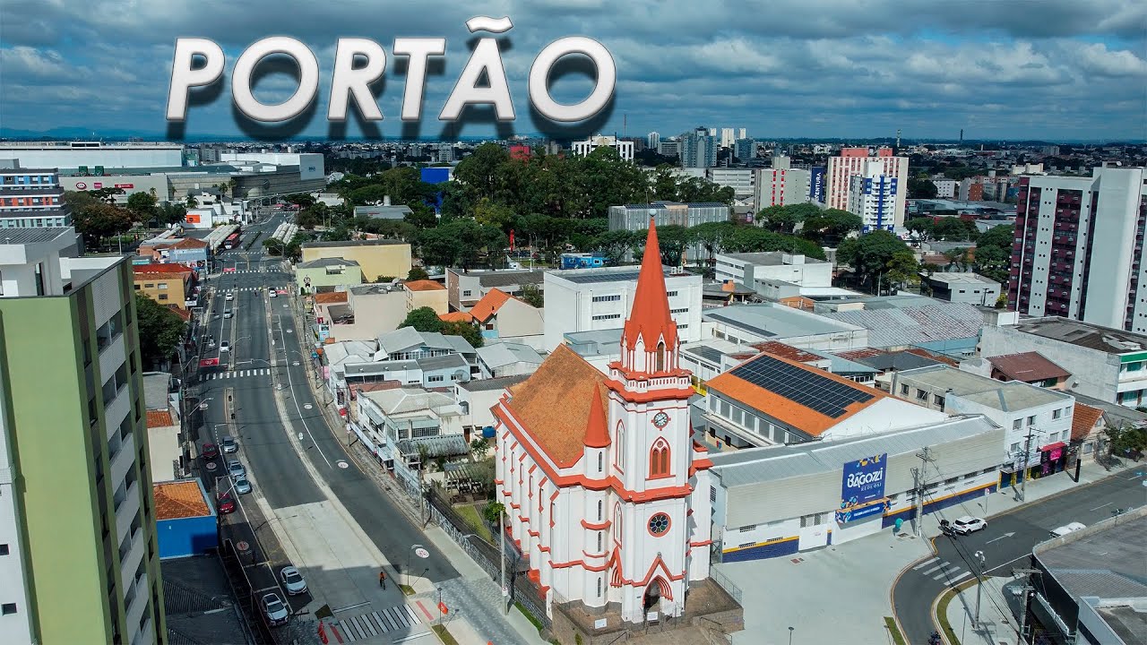 Bairro Portão, em Curitiba - Parana por drone 4k