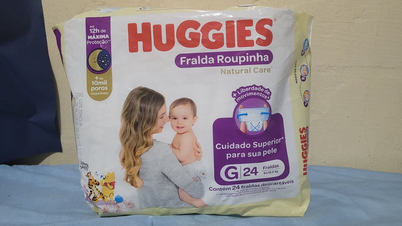 Huggies fralda roupinha Natural Care | Tamanho G | Resenha completa