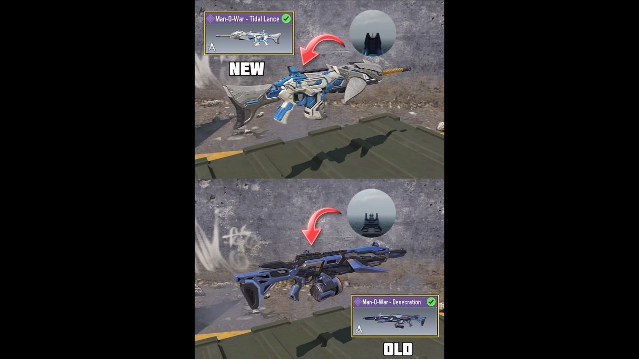 Battle Pass Skin Old Vs New Man-O-War in Cod Mobile