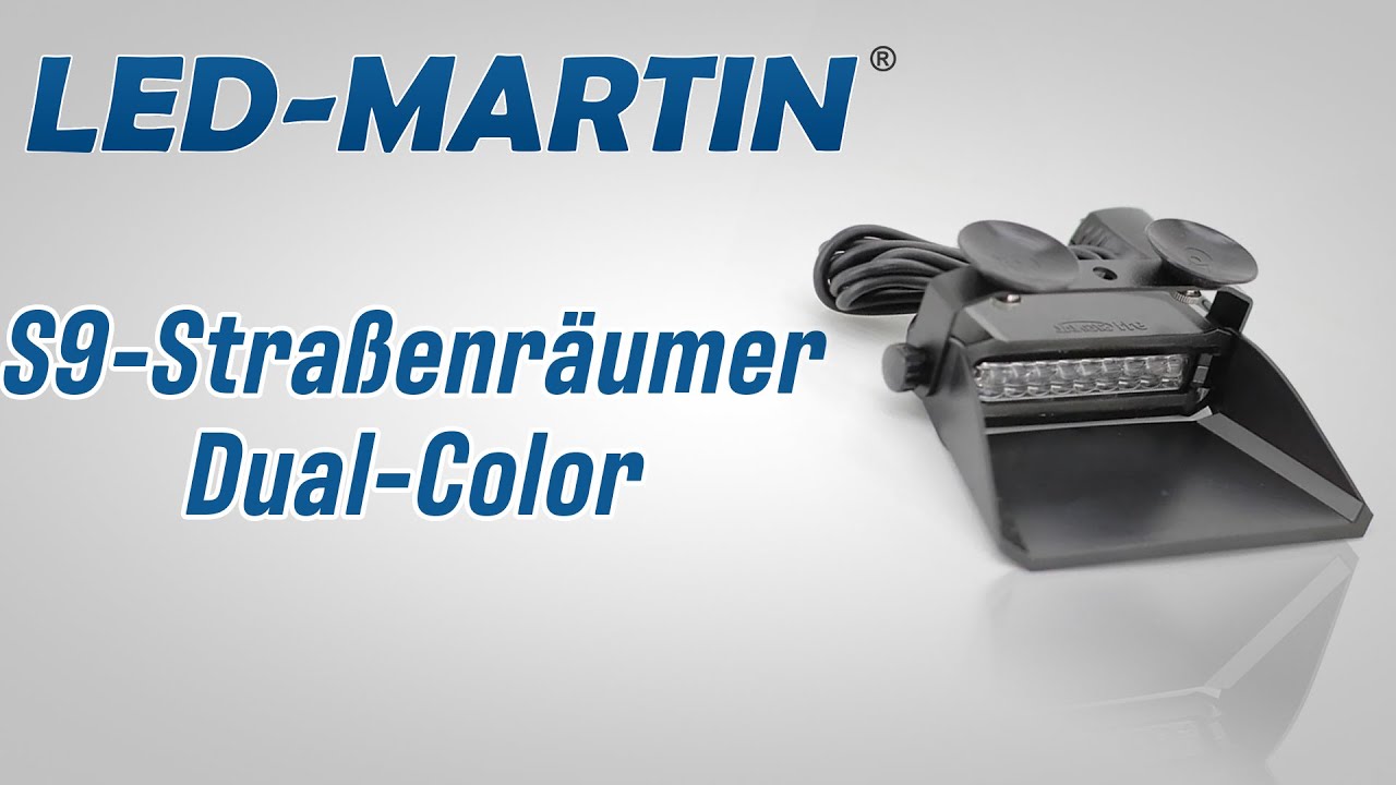 LED-MARTIN® S9 Straßenräumer - blau / gelb
