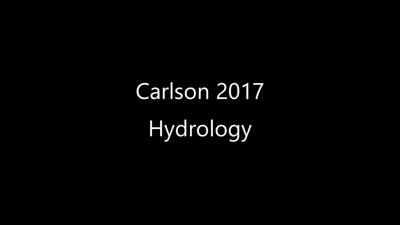 Carlson 2017 - Hydrology