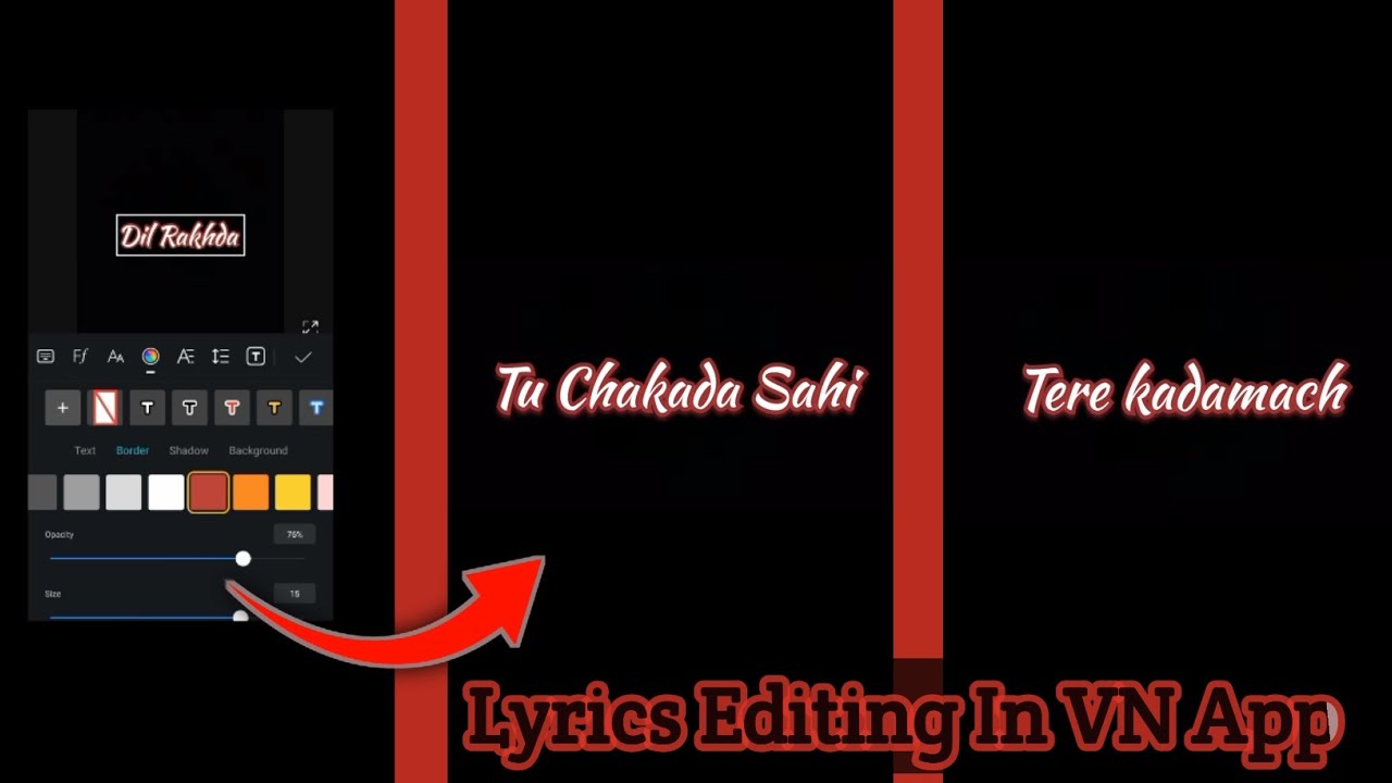 VN app trending lyrics video editing | How to make Lyrics video in VN video editor | Lyrics Editing