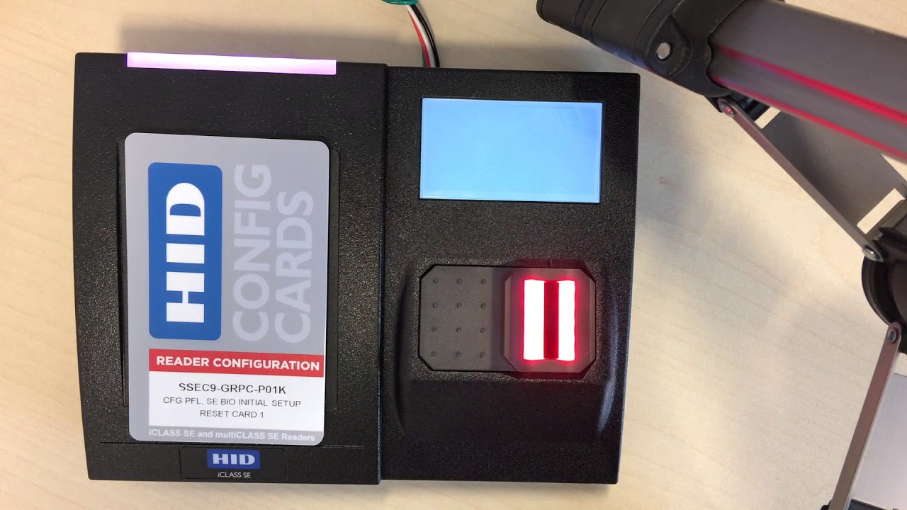 2. HID bio reader using configuration cards to reset the reader