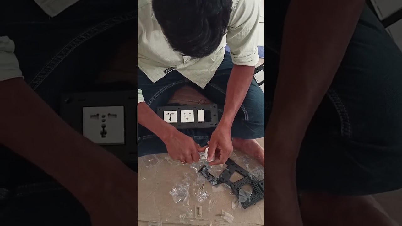 modulor switches fitting in plates gold medal switches #powerofelectricaltelugu