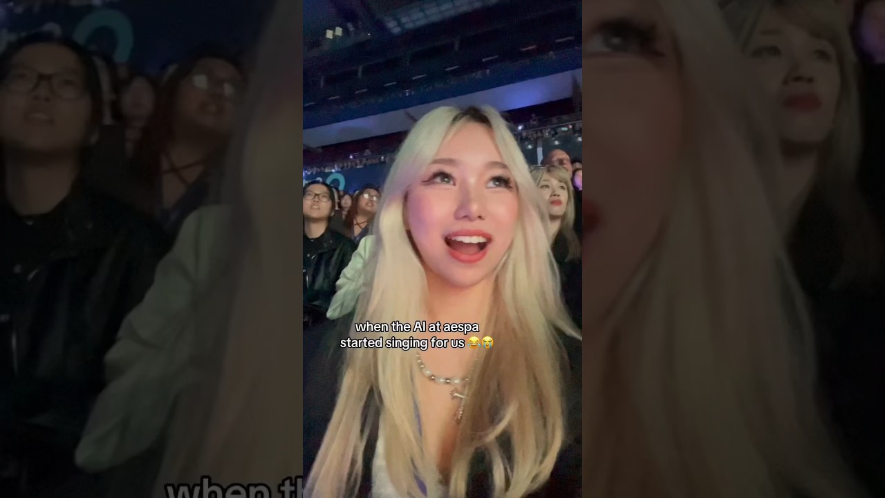 never thought i would see an irl AI kpop performance #naevis #aespa #aespaconcert #kpop #ai