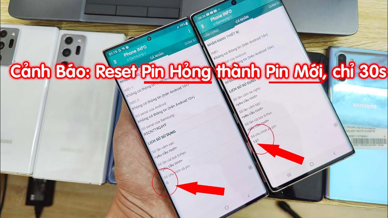 Cảnh báo: Samsung hàng đóng mới - cách reset pin cũ thành mới 100%