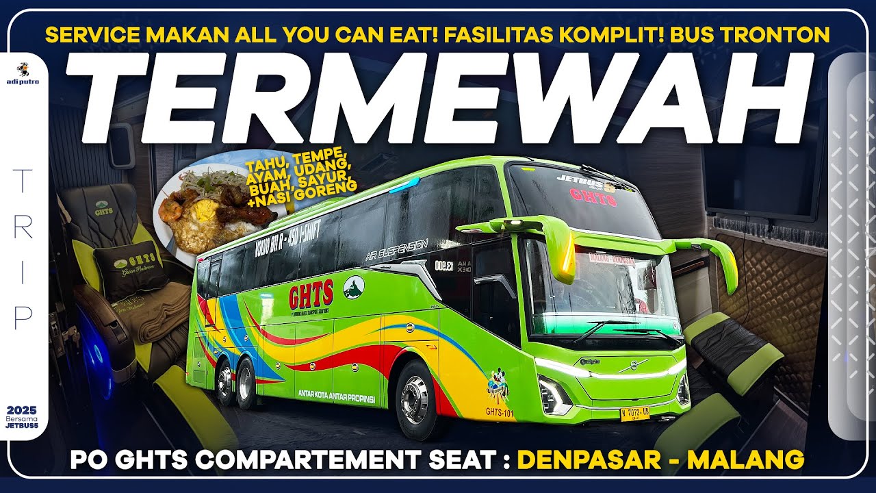 Makan All You Can Eat! Bus Tronton Elit PO Gunung Harta Transport Solutions Compartement Seat 1-1