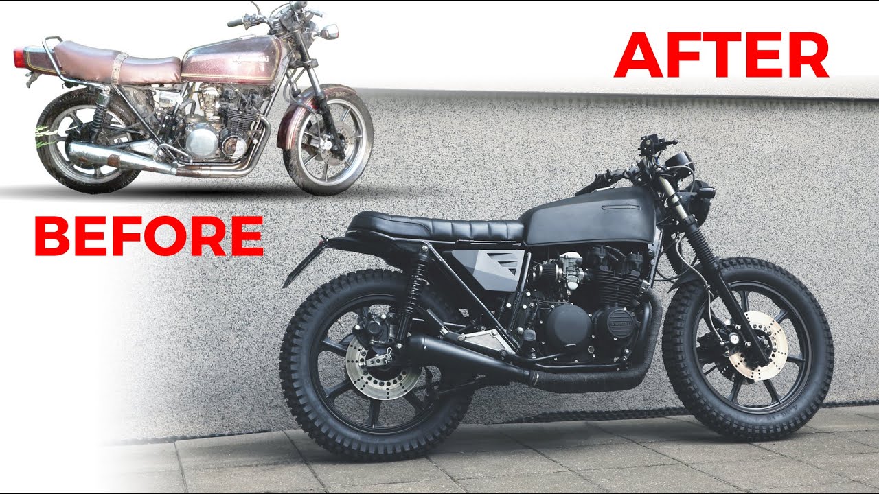 Kawasaki KZ550 Scrambler FULL BUILD in 5 minutes