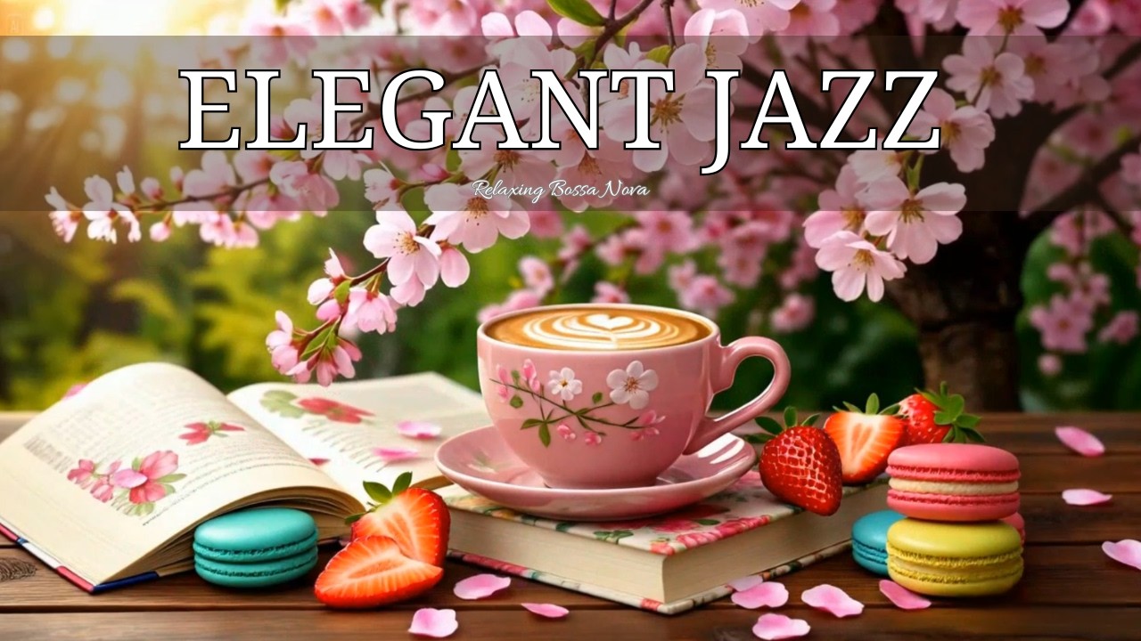 Positive Spring Jazz ☕ Elegant Morning Cafe & Relaxing Bossa Nova Piano for Good Mood