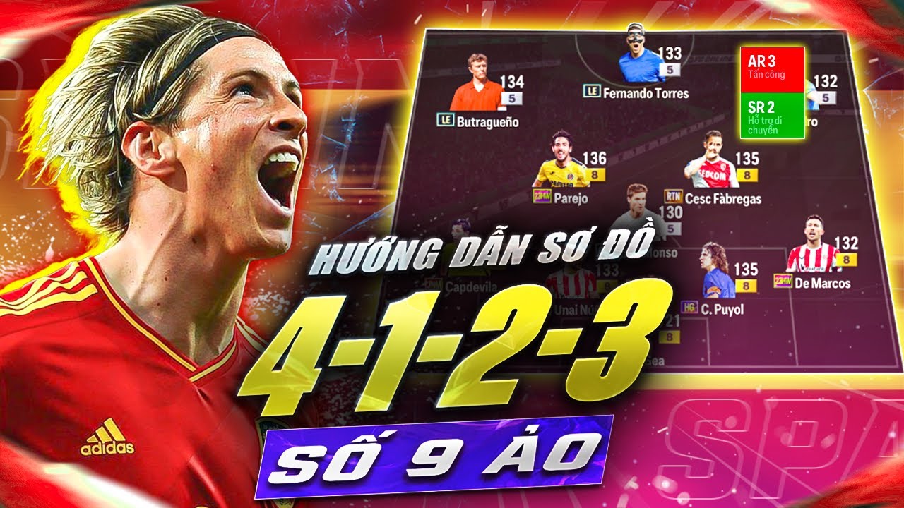 HƯỚNG DẪN SƠ ĐỒ 4-1-2-3 TIỀN ĐẠO ẢO BAN BAN BẬT KIỂM SOÁT CÙNG ĐỘI HÌNH TÂY BAN NHA 200.000 TỶ !!!