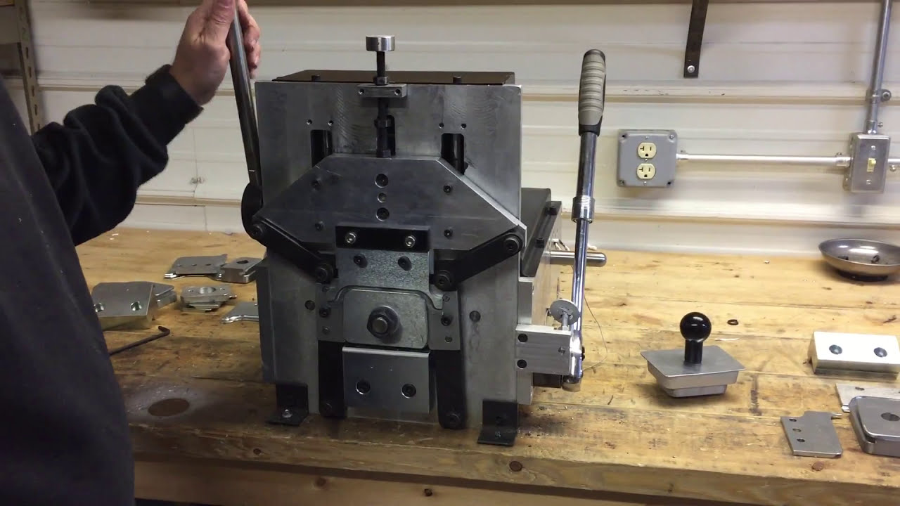 Manual downspout elbow machine