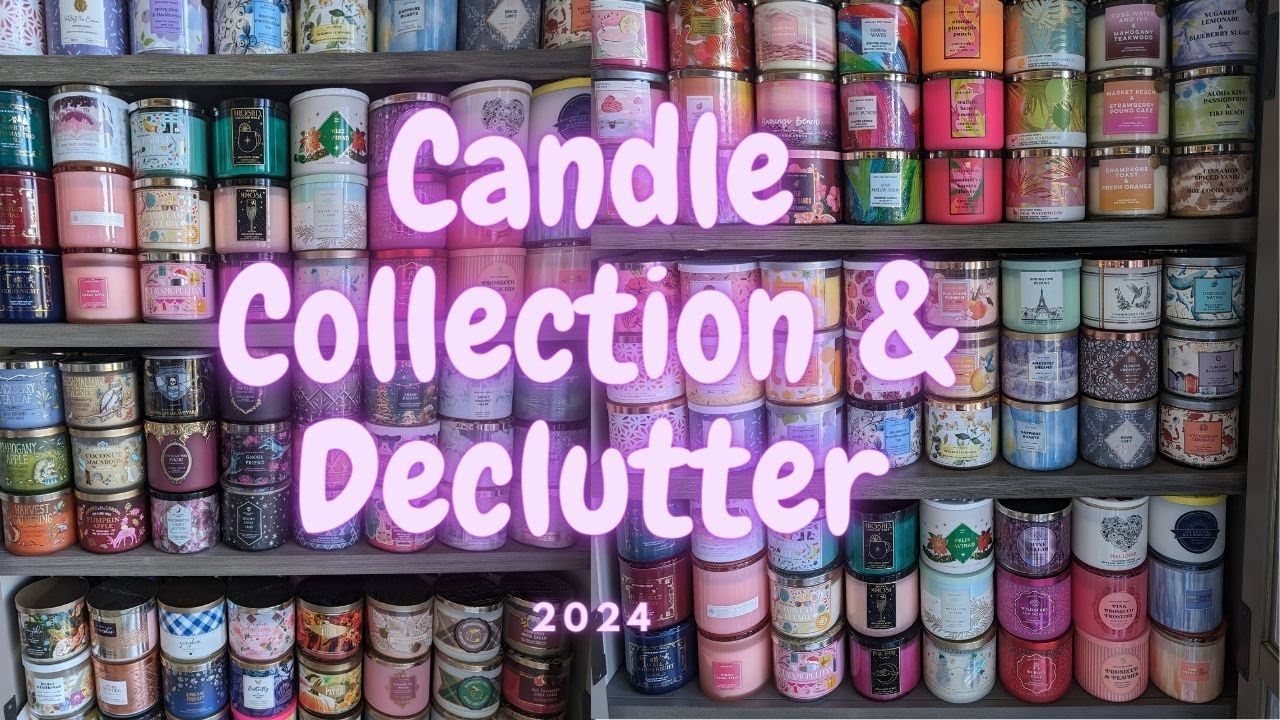 HUGE BATH AND BODY WORKS CANDLE COLLECTION AND DECLUTTER! 2024